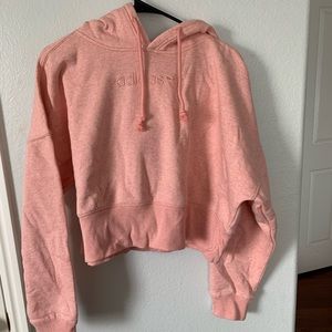 Pink adidas crop top sweatshirt